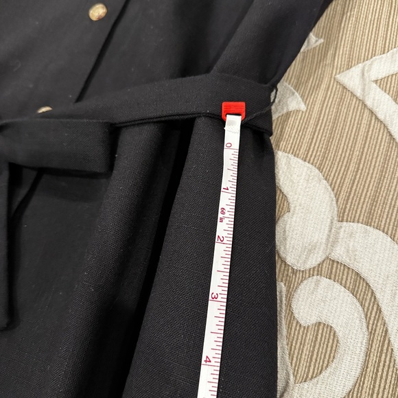 Vintage Orvis Women’s Black Long Midi Dress Button up Shirt with Pockets - Picture 9 of 14